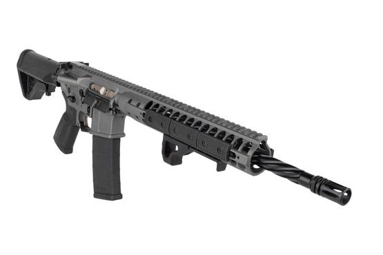 LWRC IC DI ar15 556 rifle features a tactical grey cerakote finish